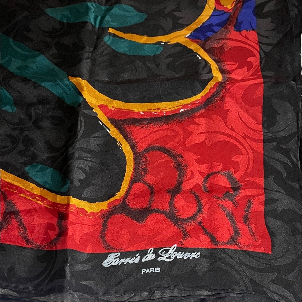 Vibrant Artistic Silk Scarf